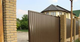 Купить откатные ворота из профнастила Темрюк, цена от 1745 руб.