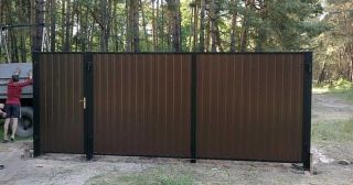 Купить распашные ворота из профнастила Темрюк, цена от 2720 руб.